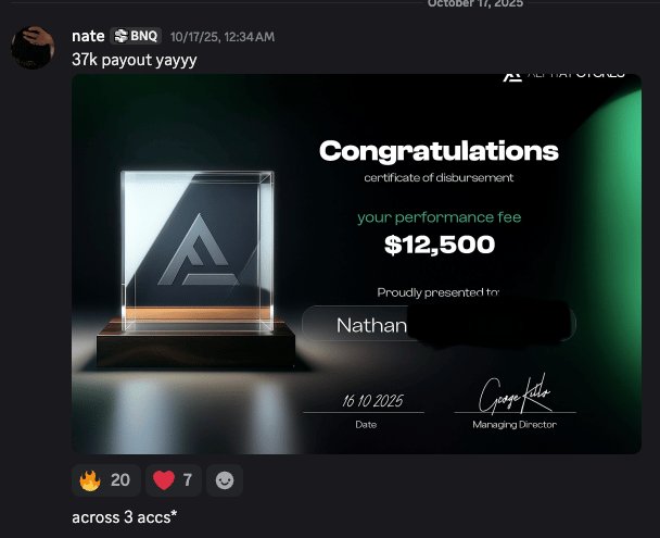 Nate $12,500 payout certificate